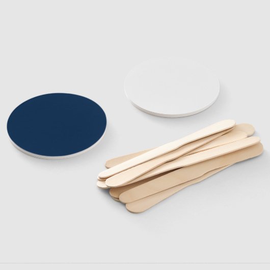 Aangepaste Oxford Blue + White Event Fans Handwaaier (Niet-gemonteerd)