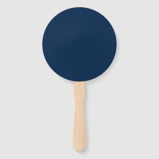 Aangepaste Oxford Blue + White Event Fans Handwaaier (Voorkant)