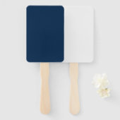Aangepaste Oxford Blue & White Event Fans Handwaaier (Voorkant en achterkant)