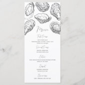 Aangepaste Oyster Party Wedding Menu (Voorkant)