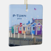 Aangepaste P-Town Provincetown Travel Photo Modern Keramisch Ornament (Rechts)