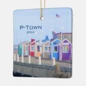 Aangepaste P-Town Provincetown Travel Photo Modern Keramisch Ornament (Links)