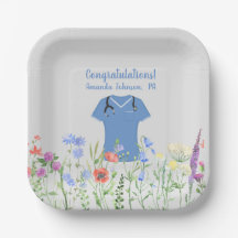 Aangepaste PA Physician Assistant Blue Scrubs