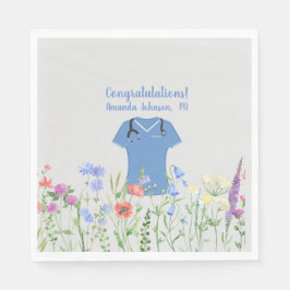 Aangepaste PA Physician Assistant Blue Scrubs Servet