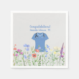 Aangepaste PA Physician Assistant Blue Scrubs Servet