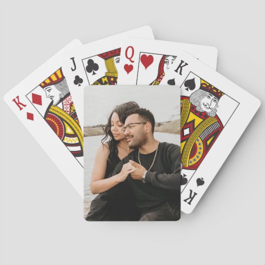 Aangepaste paar foto aandenken pokerkaarten (Achterkant)