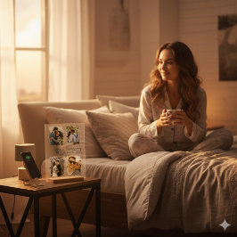 Aangepaste paar foto collage met elke tekst acryl bord