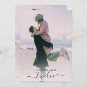 Aangepaste paar foto's met bruiloft 5 x 7 tabelkaa (Voorkant / Achterkant)