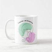 Aangepaste paar mok, Samen zijn we beter, Cat mok (Links)