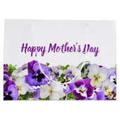 Aangepaste paarbloemen Happy Moederdag Groot Cadeauzakje (Achterkant)
