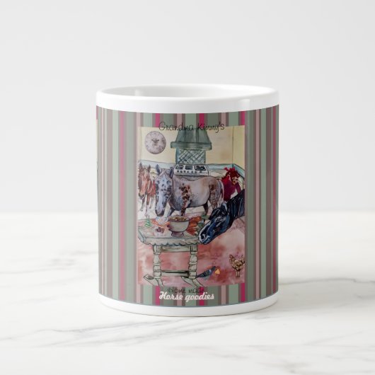 aangepaste paard goodies grote koffiekop (Voorkant)
