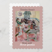 Aangepaste paard goodies label uitnodiging (Voorkant / Achterkant)