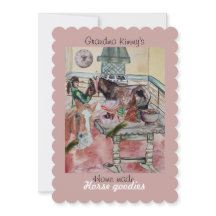 Aangepaste paard goodies label uitnodiging