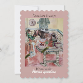 Aangepaste paard goodies label uitnodiging