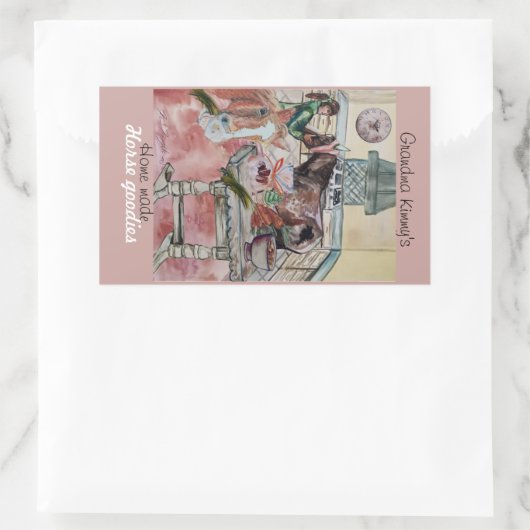 Aangepaste paard goodies label uitnodiging (Tas)