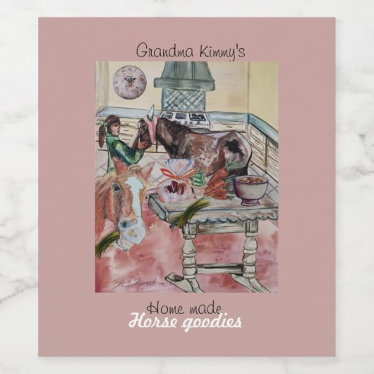 Aangepaste paard goodies label uitnodiging wijn etiket (Enkel label)