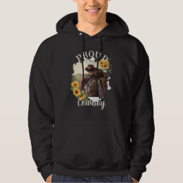Aangepaste Paard Pet Fototekst Zonnebloem Accent Hoodie