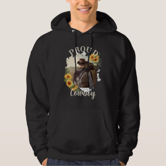 Aangepaste Paard Pet Fototekst Zonnebloem Accent Hoodie