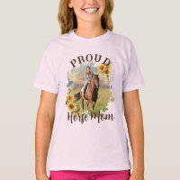 Aangepaste Paard Pet Fototekst Zonnebloem Accent