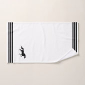 Aangepaste paarden en drie zwarte strips op wit bad handdoek (Handdoek)