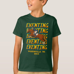 Aangepaste paardenevenement of locatie Datum Naam T-shirt
