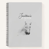 Aangepaste paardenliefhebbers notitieboek (Voorkant)