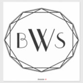 Aangepaste paardenmonogram paardenrackboomstam sticker (Vel)