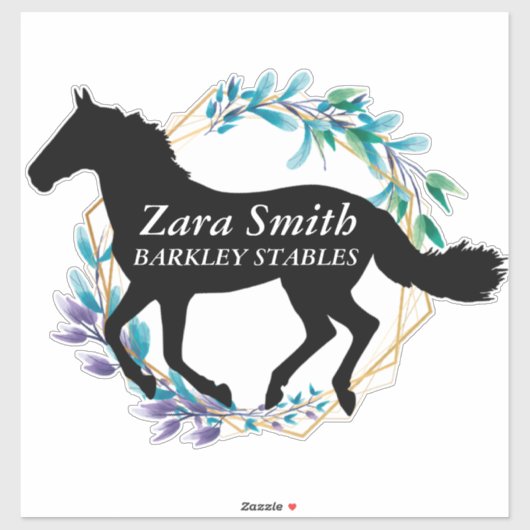 Aangepaste paardennaam bevestigen sticker (Vel)