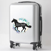 Aangepaste paardennaam bevestigen sticker (Koffer)