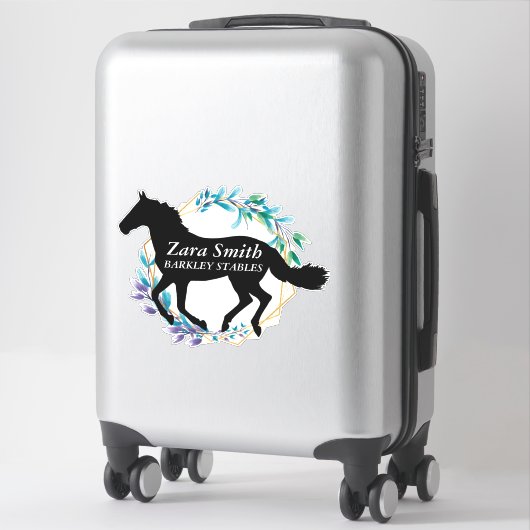 Aangepaste paardennaam bevestigen sticker (Koffer)