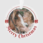 Aangepaste paardennaam foto equestrian ornament (voorkant)