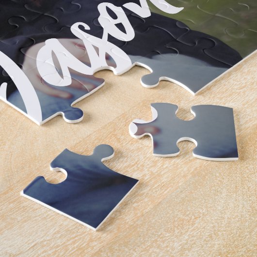 Aangepaste paardennamen en aangepaste foto-puzzle legpuzzel (Zijkant)