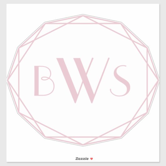 Aangepaste paardenpink-monogram paardenboomstam sticker (Vel)