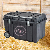 Aangepaste paardenpink-monogram paardenboomstam sticker