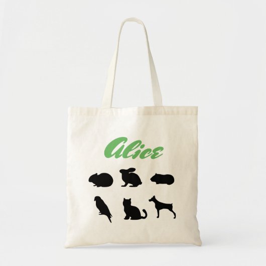 Aangepaste paardensilhouettes Paaskonijnentas Tote Bag (Voorkant)