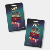 Aangepaste paars turquoise verloop VIP-pas voor ev Badge (Voor- en achterkant)