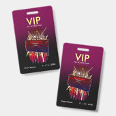Aangepaste paars-zwarte gradiënt VIP-pas voor even Badge (Voor- en achterkant)