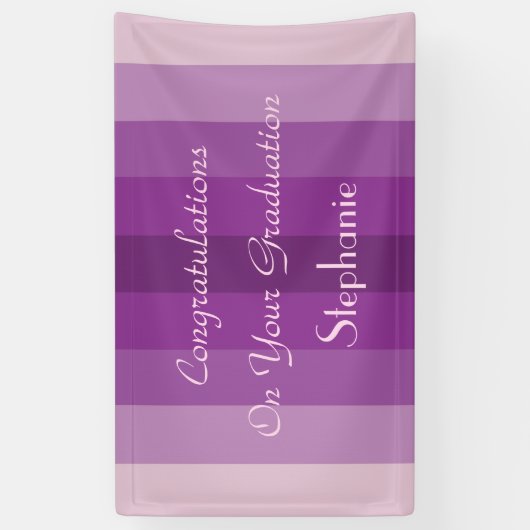 Aangepaste Paarse aantekeningen voor Afstuderen Spandoek (Verticaal)