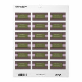 Aangepaste Paarse Adresetiketten Etiket (Full Sheet)