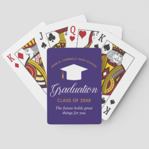 Aangepaste Paarse Afstuderen 2025 Afstuderen Gift Pokerkaarten