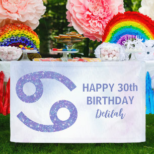 Aangepaste Paarse astrologie tegen kanker Birthday Spandoek