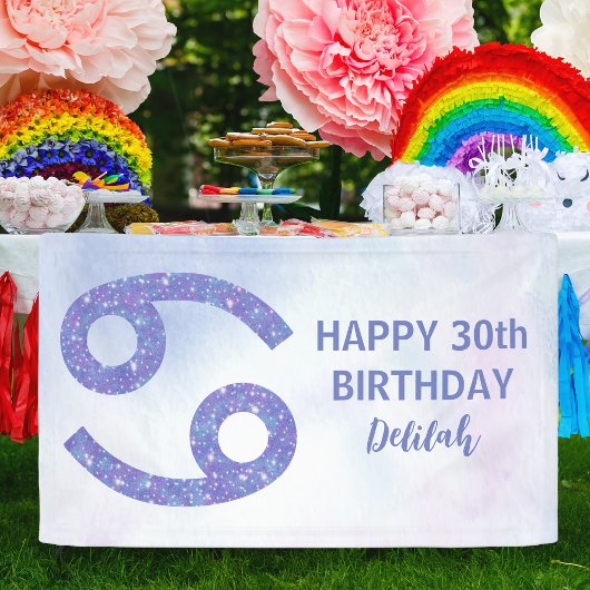 Aangepaste Paarse astrologie tegen kanker Birthday Spandoek