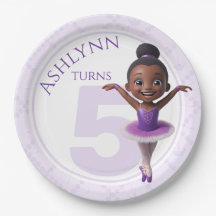 Aangepaste paarse ballerina voor meisjes verjaarda