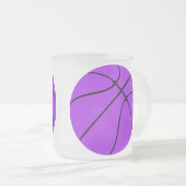 Aangepaste Paarse Basketball Team Coach/Player-poo Matglas Koffiemok (Voorkant rechts)