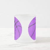 Aangepaste Paarse Basketball Team Coach/Player-poo Matglas Koffiemok (Center)