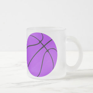 Aangepaste Paarse Basketball Team Coach/Player-poo Matglas Koffiemok