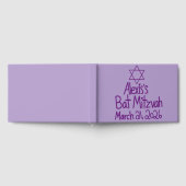 Aangepaste paarse Bat Mitzvah Gastenboek (Volledig)