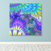 Aangepaste Paarse blauw-smeltschilderkunst Canvas Afdruk (Insitu (Houten vloer))