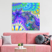 Aangepaste Paarse blauw-smeltschilderkunst Canvas Afdruk (Insitu (Woonkamer))