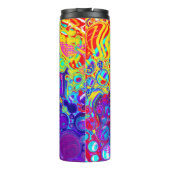 Aangepaste Paarse, blauwe, gele foto Thermosbeker (Achterkant)